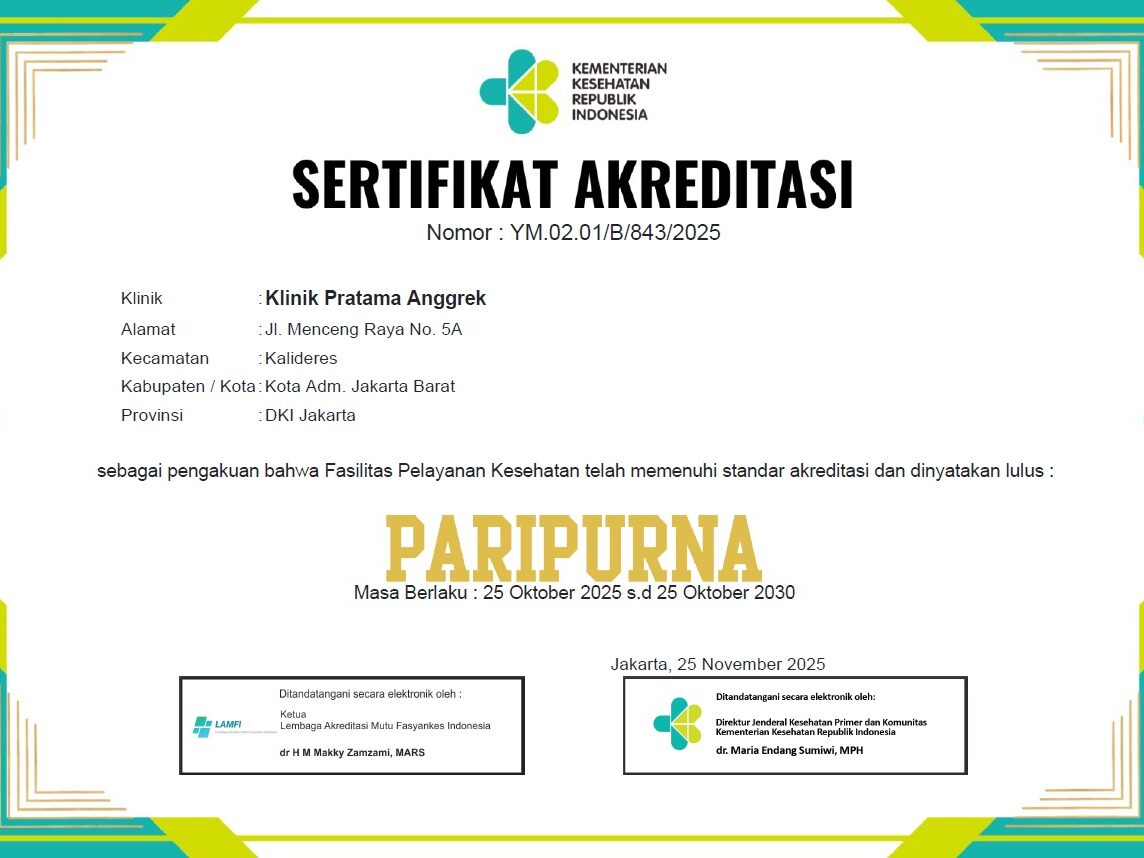 Akreditasi Paripurna Klinik Anggrek Menceng